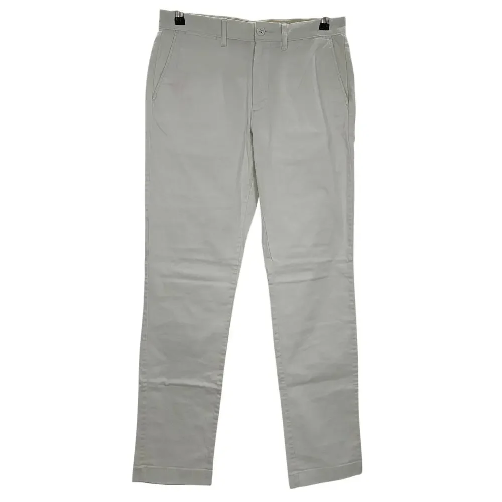 J. Crew Mens size 30/32 770 Core Straight Stretch Chino Pants White AR886 NEW